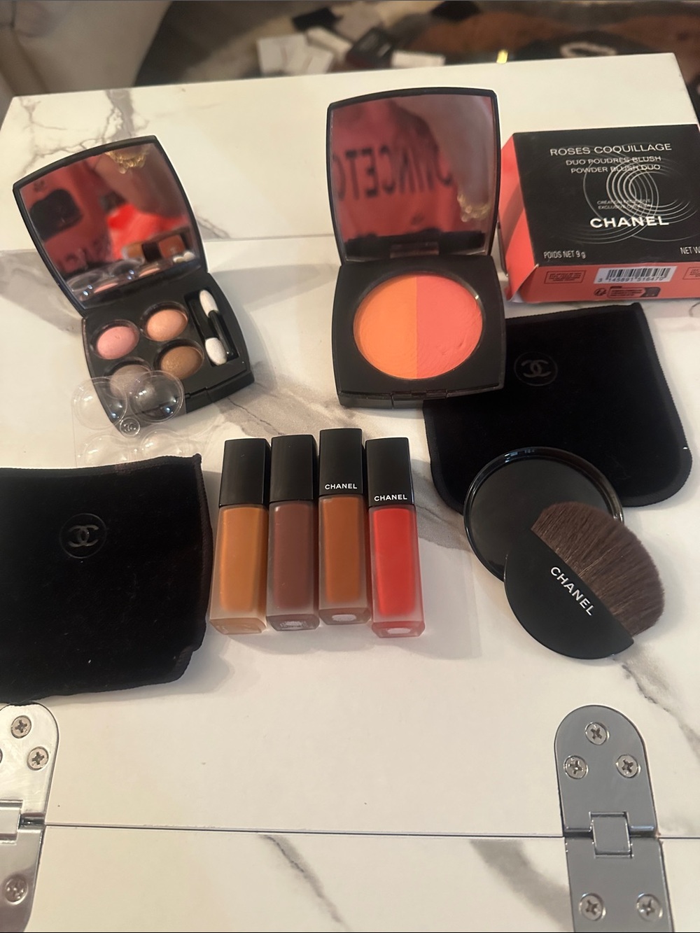 CHANEL Quad , Blush , 4 Lipsticks Bundle
